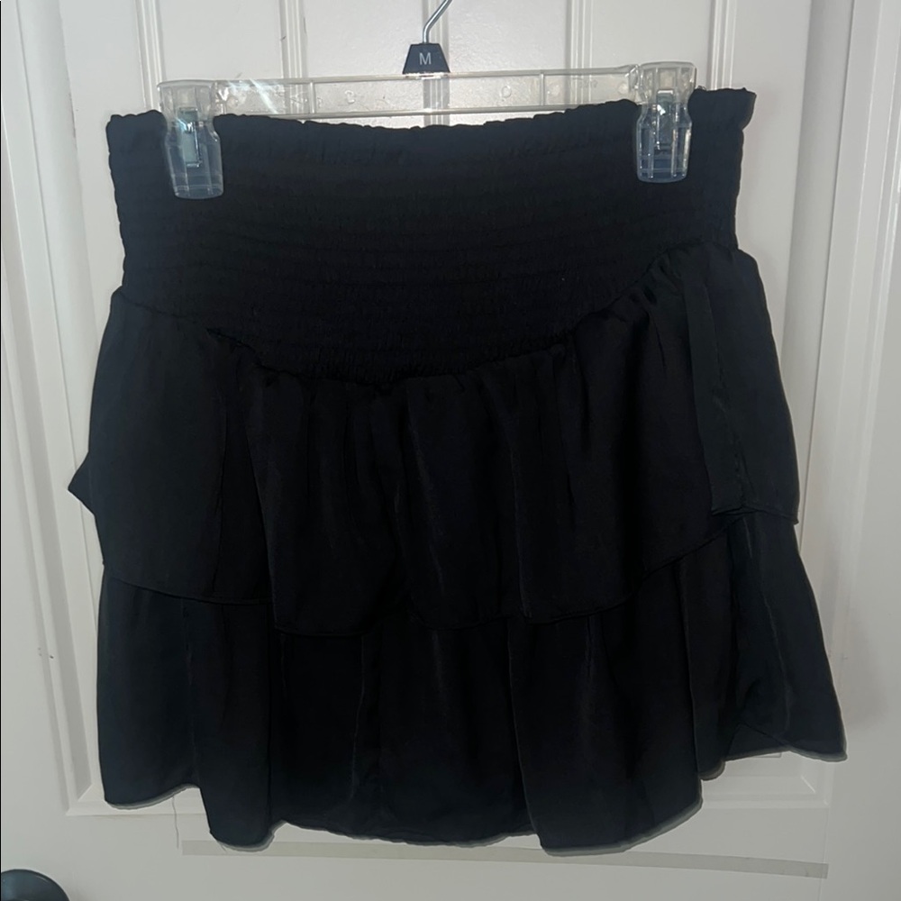 Altar'd State Black Mini Skirt w/ Ruffles